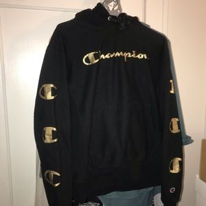 Champion gold and black hoodie